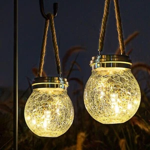 Solar Lantern, 2 Pack Garden Decor Lights Waterproof Outdoor Lanterns... - Picture 1 of 4