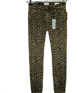 New Buffalo David Bitton Sz 26 Wild Child Leopard Jeggings $99 Mid Ankle Pants - Picture 1 of 10