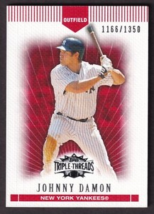 Johnny Damon 2007 Topps Triple Threads Red Card #68 Yankees /1350