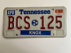 1993 Tennessee License Plate ALL ORIGINAL Natural Sticker Knox County