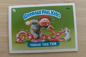 Garbage Pail Kids Topps 1985 UK Series 1 ~ 48a Tongue Tied Time - Picture 1 of 2