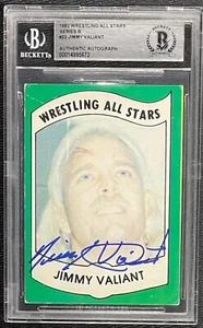 JIMMY VALIANT SIGNED 1982 WRESTLING ALL STARS #22 RC BECKETT AUTO 672 - Picture 1 of 2