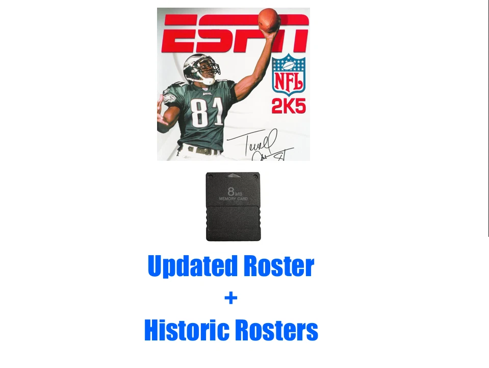 ESPN NFL 2K5 Football - Roster Update PS2 PlayStation 2 Memory Rosters Historic - Image 1 of 1