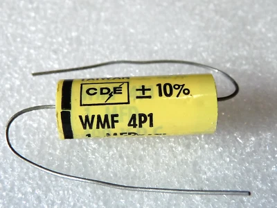 CDE Cornell Dubilier WMF - condensateur film polyester axial 0,1uF 400V - 1pcs