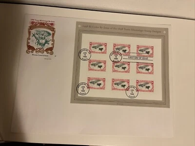 US FDC #3210 Cachet Craft 1998 CA Trans-Mississippi Centennial Cattle Re-Issue - Image 1 of 4