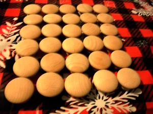 1 1/2" Unfinished Wood wooden Knobs Drawer Pulls Lot of 30 - Picture 1 of 2
