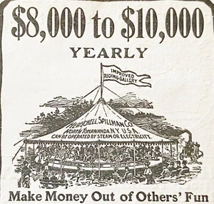 HERSCHELL-SPILLMAN Merry-Go-Rounds Fair Carousels Tonawanda,NY Vtg 1907 Print Ad - Picture 1 of 2