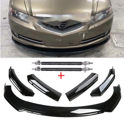 Front Bumper Lip Body Kit Spoiler Splitter Glossy Black For Acura TL 2004-2008 - Изображение 1 из 4
