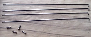STAINLESS STEEL PLAIN GUAGE 254mm MOUNTAIN BIKE SPOKES WITH NIPPLES HANDY SPARES - Picture 1 of 4