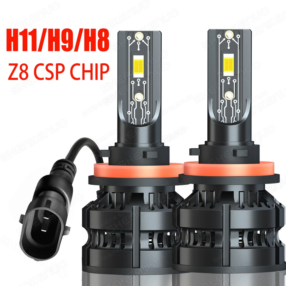 QUAYUB For Ford F-150 2015-2020 H11 LED Headlight Bulbs XENON White 6000K Low Beam 2X