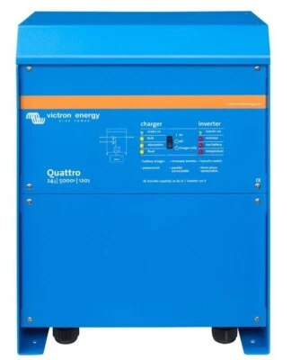 VICTRON ENERGY Victron QUA245023110 Quattro 24V/5000VA/120A-100/100/120V +50A Inverter/Charger