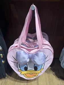 Borsa in tela Disney Parks Daisy Duck Face con fiocco Topolino Minnie & Friends nuova con etichette - Foto 1 di 4