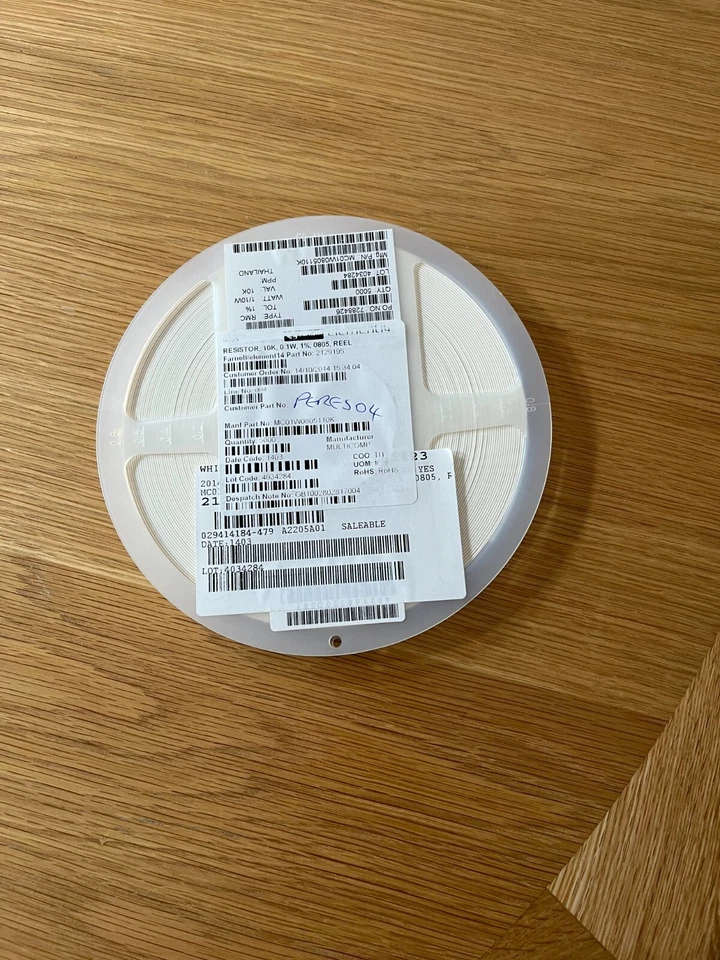 Resistor SMT 10k 1% 0805 Thick Film Reel of 5000 New - Image 1 of 1