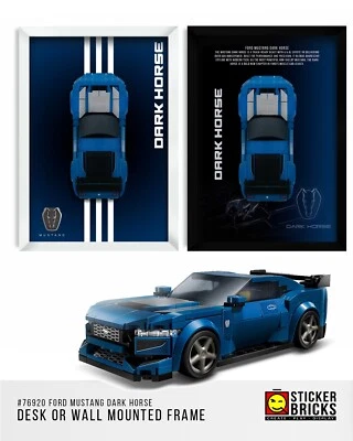 Ford Mustang Dark Horse #76920 Lego Speed Champions Wall Mounted Frame - image 1 of 4