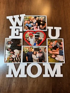 We Love U Mom 3D Picture Frame Gift – Holds 5 Photos | Mother’s Day Decor - Picture 1 of 7