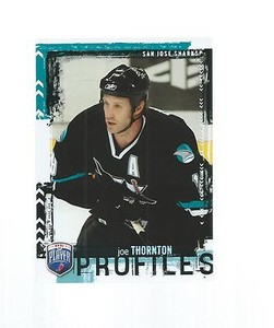 2006-2007 BE A PLAYER HOCKEY PLAYER PROFILES JOE THORNTON #PP20 432/999