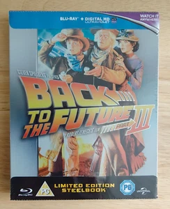 Back To The Future Part III Limited Edition Blu-ray Steelbook with Michael J Fox - Picture 1 of 14