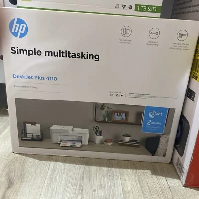 Stampante Hp Deskjet Plus 4110 Simple Multitasking Nuova - Immagine 1 di 3