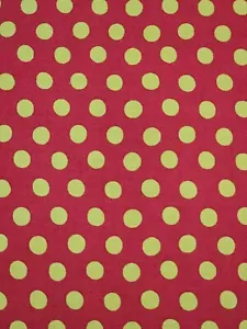 Kaffe Fassett Fat Quarter SPOT Dark RED with GREEN 3/8" Polka-dots GP70 - Picture 1 of 4