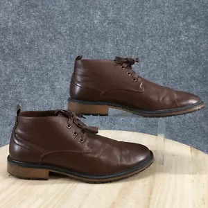 MNY Marc New York Shoes Mens 10.5 Ridge Three Eye Chukka Brown Faux Leather - Picture 1 of 19