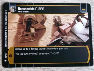 Star Wars Sith Rising Attack Of The Clones card 82/90 – Reassemble C-3PO - Picture 1 of 3