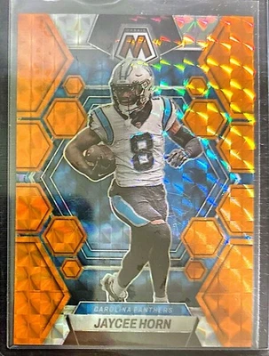 2023 Panini Mosaic - Jaycee Horn #32 Orange Mosaic Prizm /199 - Image 1 of 3