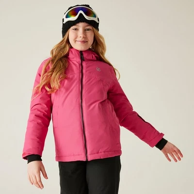 Kinder Dare2b Impose V Ski Schnee Jacke Heißes Pink Mädchen Ski Jacke - Bild 1 von 4