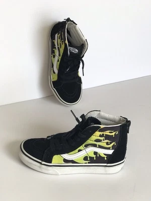 VANS Niños Sk8-Hi Slime Llama Unisex Diseño Tenis Cremallera Espalda Talla 1 Negro Gamuza Foto 1 de 4