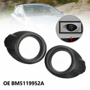 Lamp Covers Fog Light Covers 1 Pair 2012-2014 ABS Black Bumper Fog Focus - Picture 1 of 11