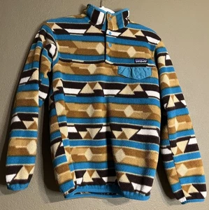 PATAGONIA LWT Synchilla Snap T Guatemalan Tango Bear Brown Pullover W’s XS - Picture 1 of 4