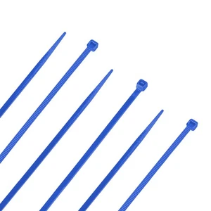 NavePoint 8 Inch Nylon Blue Cable Ties 18 Lbs  100 Pack - Picture 1 of 3