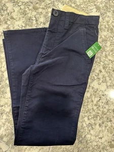 NWT Boys Uniform Pants Lived -In Khakis with Washwell Size 8 Adjustable Navy - Picture 1 of 5