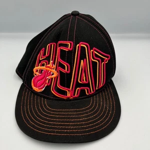 New Era NBA Miami Heat Hardwood Classics 9FIFTY Snapback Hat Black Orange Pink - Picture 1 of 9