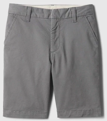 NUEVO CON ETIQUETAS Gap Niños Niños Gris Uniforme Caqui Estilo Pantalones Cortos Cintura Ajustable Talla 14 Foto 1 de 3
