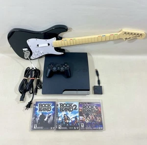 PS3 Rock Band Bundle, Console, Guitar, Games - Picture 1 of 20