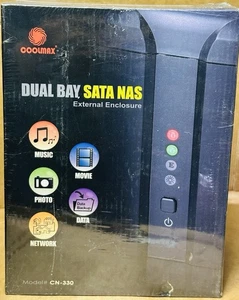 New Coolmax CN-330 Dual Bay 3.5 Inch SATA USB 2.0 RAID Network Storage Enclosure - Afbeelding 1 van 4