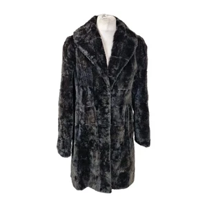 Vintage Real fur Patchwork Fur Coat Brown  Jacket Soft Warm Winter UK 10 - Picture 1 of 7