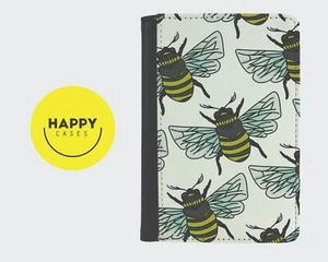 BEES BUZZING KOMPLICATE ART - Reisepasshülle Etui Hülle Vegan Kunstleder - Bild 1 von 4