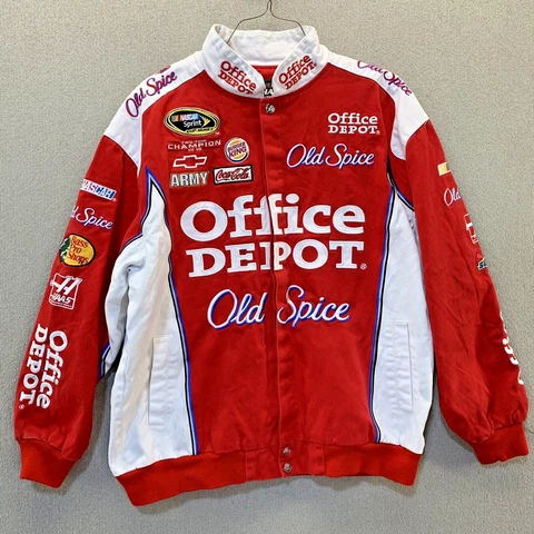 Chase Authentics NASCAR Jacket XL Tony Stewart Old Spice Office Depot Vintage Cover