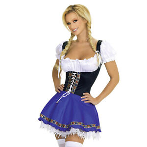 Oktoberfest Beer Maid German Bavarian Dirndls Womens Hen Party Fancy Dress