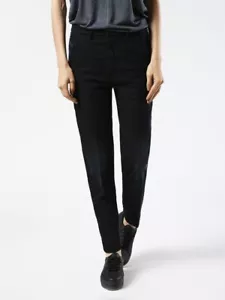 $278 NWT DIESEL Sz25 NEW CHINO BOYFRIEND SLIM STRETCH DENIM PANT DARK BLUE - Picture 1 of 10