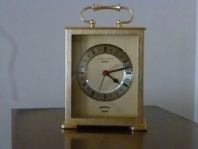HAMILTON Gold Quartz Desk Clock - working condition - Image 1 of 4