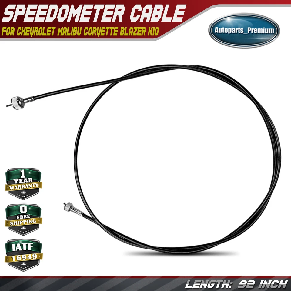 92 inch Speedometer Cable for Chevrolet Malibu Corvette Blazer K10 K20 Suburban - Image 1 of 4
