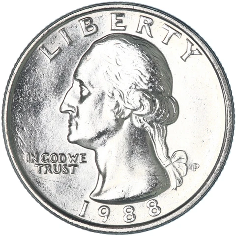 1988 P Washington Quarter BU US Coin Cover