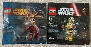 LEGO Star Wars 5002122 & 5002948 Polybags - TC-4 & C-3PO with Red ARM - NEW - Picture 1 of 6