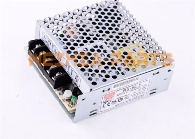 ONE NEW MeanWell Power Supply RS-50-5 AC to DC Single Output 5V 10Amp 50W - Image 1 of 3