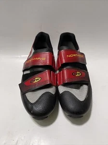 New Northwave 3D Cycling Bike Shoes Black Gray Red Size 9 US, 8 UK - Picture 1 of 8