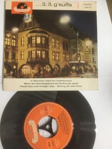 VINYL RECORD MUNICH BEER TENT MUSIC - 2,3,G'SUFFA.GERMAN ORIG 7" EP & PIC/SL - Picture 1 of 4