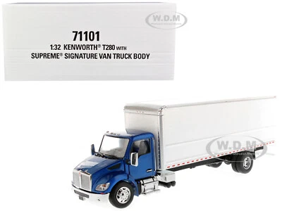 KENWORTH T280 CON REMOLQUE FURGONETA SUPREME SIGNATURE AZUL 1/32 DIECAST MASTERS 71101 Foto 1 de 4