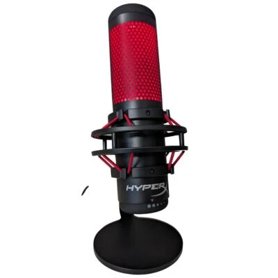 HP HyperX QuadCast Standalone Mikrofon USB rote Beleuchtung Gaming PC PS5 Mac - Bild 1 von 4